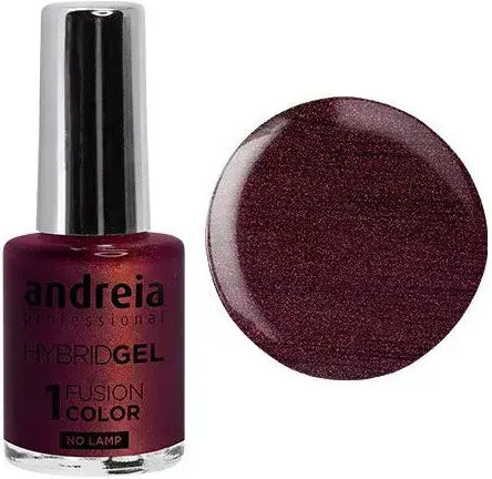 Andreia Professional Hybrid Gel Glazed / Pearl Βερνίκι Νυχιών Μακράς Διαρκείας Μπορντό H83 10.5ml
