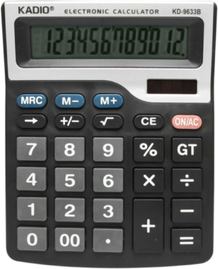 Kadio Calculator 12 Cifre în Culoarea Negru 1buc
