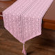 Silk Fashion C210 Cotton Knitting Tablecloth Runner Pink 32x160cm