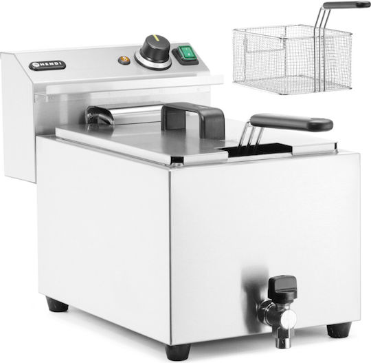 Hendi Electric Fryer 6.6kW Capacity 10lt 30.2x37.5x68.7cm Profi Line