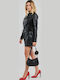 Fliammetta Piele Jachetă de femei Biker Jacket Black