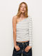 Pepe Jeans Paine Women's Blouse with One Shoulder Striped Dulwich