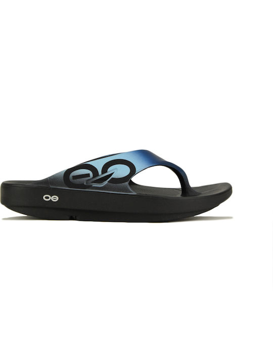 Oofos Azul Men's Flip Flops Black