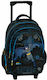 Graffiti Batman School Bag Trolley Elementary, Elementary Multicolour with Water Bottle Holder