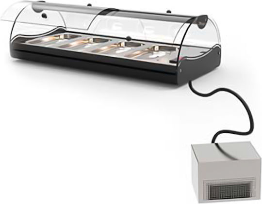 Sayl Barcelona Maintenance Showcase Tabletop with Capacity 6x1/3 GN 117.5x39.5x24.5cm S6GR
