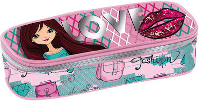Graffiti Fabric Pencil Case Fashion Girl with 1 Compartment Multicolour