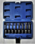 Long Socket Pneumatic with Motor Torx and Socket 1/2'' Set 8pcs