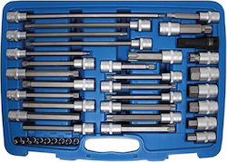 BGS Technic Socket with Motor Ribe, Torx, Spline and Socket 1/2'' Set 38pcs