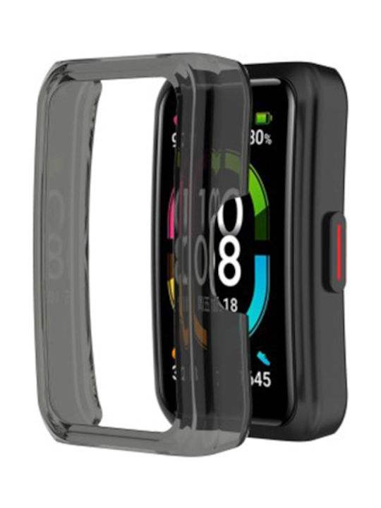 Silikonhülle Transparent Black für Huawei Band 6 / 7 Honor Band 6 Silikonhülle Transparent Black für Huawei Band 6 / 7 Honor Band 6