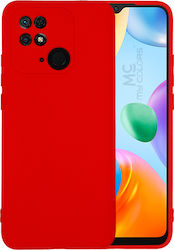 Sonique Umschlag Rückseite Silikon Rot (Redmi 10C)