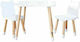 Bear Kids Table and Chairs Set made of Wood White 44282 FreeOn