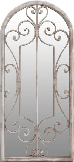 vidaXL Wandspiegel mit Weiß Metallisch Rahmen 100x45cm 1Stück