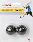 Wilson Staff Double Yellow Dot Squash Balls 2pcs