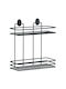 Ankor Wall Mounted Bathroom Shelf Metallic with 2 Shelves 30x13x30cm