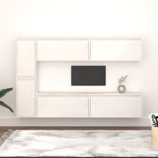 Wohnzimmer TV-Einheit Weiß L190xB30xH120cm