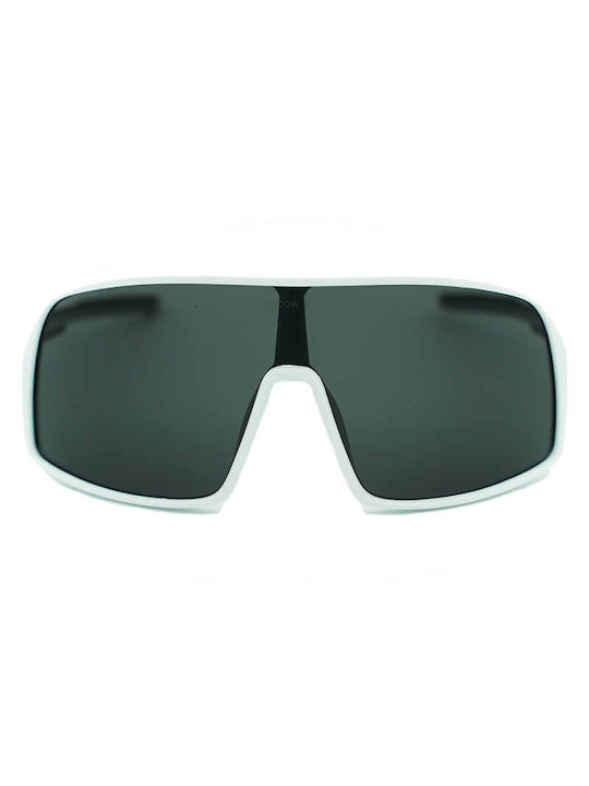 Moscow Mule Super Ultra Sunglasses with White Plastic Frame and Black Polarized Lens MM/3034/6