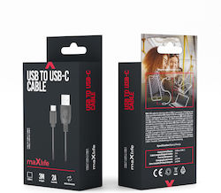 Maxlife USB 2.0 USB-C мъжки - USB-A мъжки 3м (MAXLIFETYPEC3B) Maxlife USB 2.0 USB-C мъжки - USB-A мъжки 3м (MAXLIFETYPEC3B)