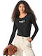New Virginia Women's Blouse Cotton Long Sleeve Black