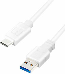 LogiLink CU0174 USB 3.2 Cable USB-C male - USB-A male White 1m