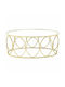 Oval Couchtisch Gold L110xB57xH45cm