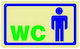 Infosign WC-Schild Männer 7x11.5cm 16468