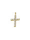 18K Gold Cross with Diamonds DC097