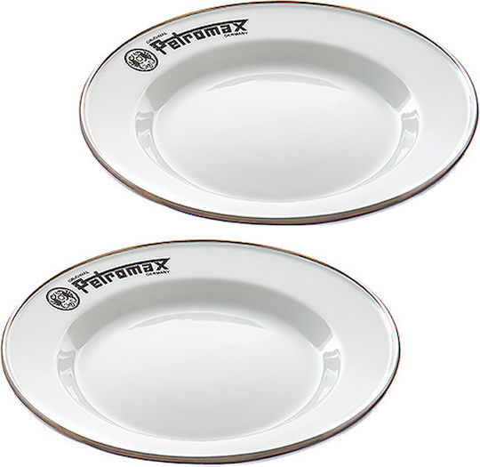Petromax Plate Shallow Emaye White with Diameter 26cm 2pcs