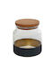 Espiel Alfa General Use Vase with Lid Glass Blue Gold 635ml