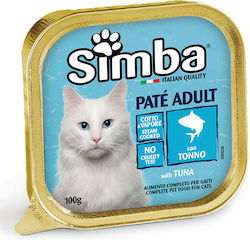 Simba Pate Adult Υγρή Τροφή για Ενήλικες Γάτες σε Ταψάκι με Τόνο 100gr