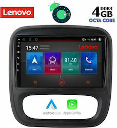 Lenovo Sistem Audio Auto pentru Opel Vivaro Fiat Talento Renault Trafic Nissan NV300 2014+ (Bluetooth/USB/AUX/WiFi/GPS/Apple-Carplay/Partitură) cu Ecran Tactil 9"