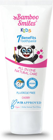 Bamboo Smiles Παιδική Οδοντόκρεμα για 3+ Χρονών με Γεύση Cherry 75ml
