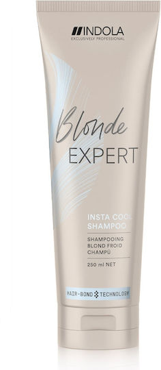 Indola Blonde Expert Insta Cool Шампоан Натрупване На Маса И Запазване На Цвета За Оцветена Коса 250мл