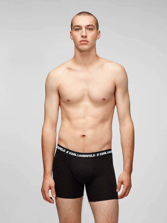 Karl Lagerfeld Kl Monogram Trunks Men's Boxers Black 3Pack
