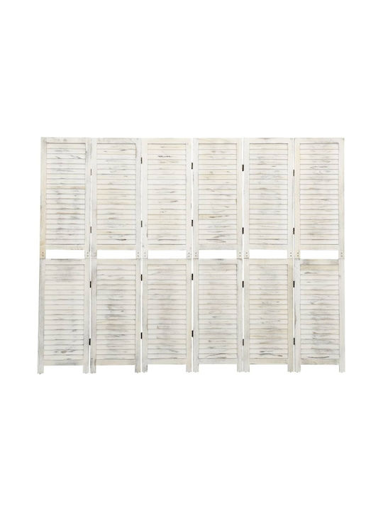 vidaXL Decorative Room Divider Wooden with 6 Panels 215x166cm