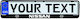 Car License Plate Frame Plastic Nissan License Plate Frame 53 x 13.5cm Black 1pcs