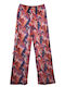 Beach pants transparent floral beach pants Red