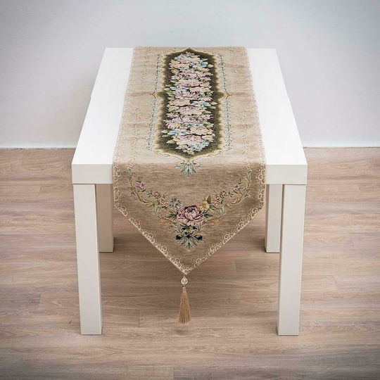 Damasko Beige Runner 35x170cm