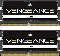 Corsair Vengeance 64GB DDR5 RAM με 2 Modules (2x32GB) και Ταχύτητα 4800 για Laptop