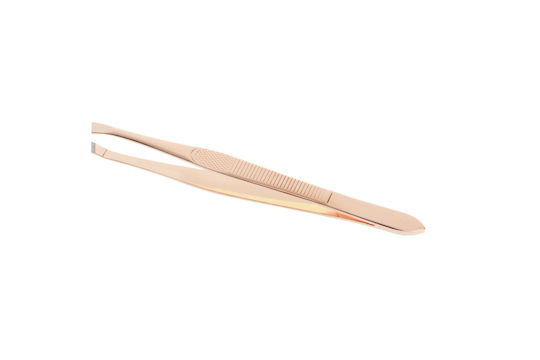 Ro-Ro Accessories Eyebrow Tweezer with Slanted Nose Gold