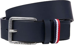 Jack & Jones Мъжки Колан Кожен от Кожа Тъмносин Jack & Jones Мъжки Колан Кожен от Кожа Тъмносин
