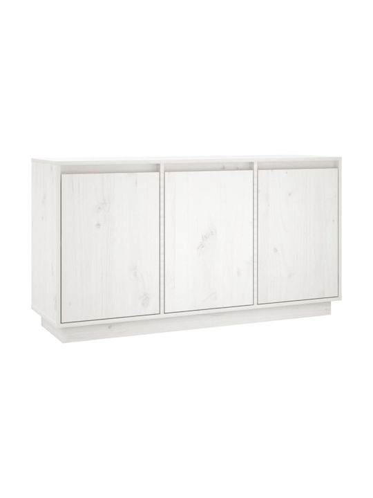 Wooden Buffet Λευκό L111xW34xH60cm