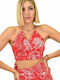 Damen Crop Top Cropped Top Rot 16820