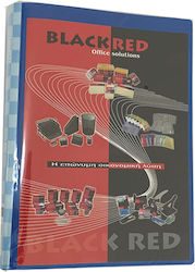 Black Red Clipboard Flexible with 20 plastic sl...