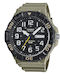 Casio Men's Watch Battery with Rubber Strap Khaki