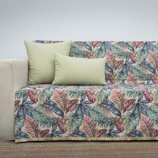 Cotone Areti Cuvertură Pentru Canapea De Fotoliu Stofă 185x185 cm Multicolor