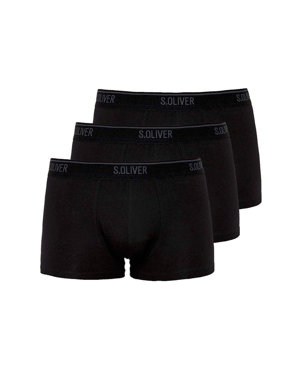 Pack De 3 Bóxers S.Oliver Para Hombre - Corte Hipster, Mezcla De Algodón Suave, Uno Estampado Y Dos Lisos