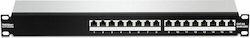 Trendnet Patch Panel Shielded για Rack 1U 19" 16 Θυρών cat6a Μαύρο