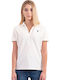 Mya Women's Polo Blouse Short Sleeve White