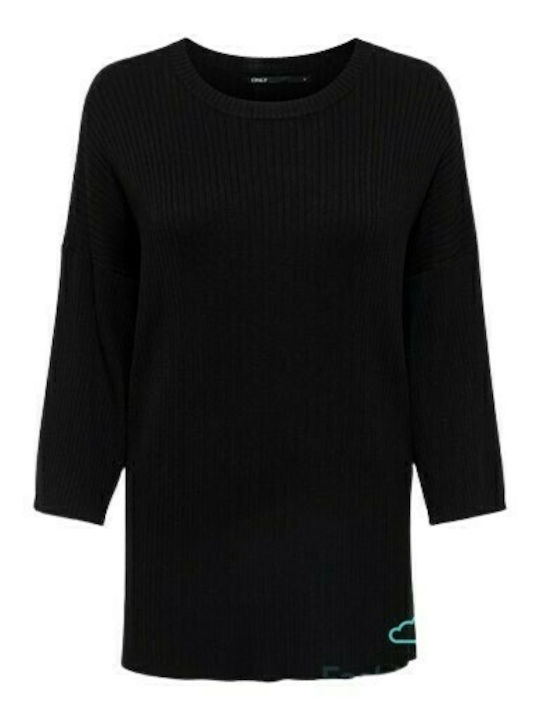 Only Damen Langarm Pullover Schwarz