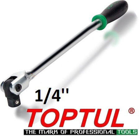 Toptul Μανέλα Ίσια 1/4'' με Σπαστή Κεφαλή 15εκ